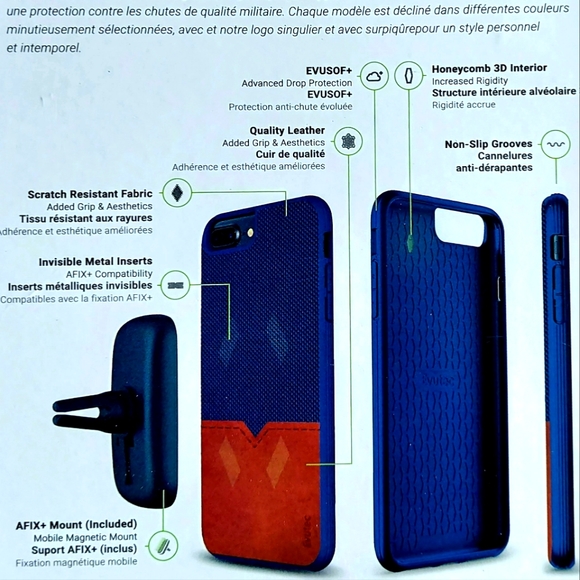 IPhone 8 phone plus case - BLUE/SADDLE - Picture 3 of 3